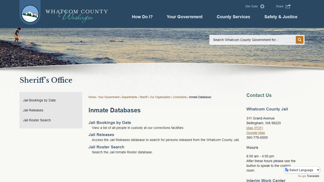 Inmate Databases | Whatcom County, WA - Official Website